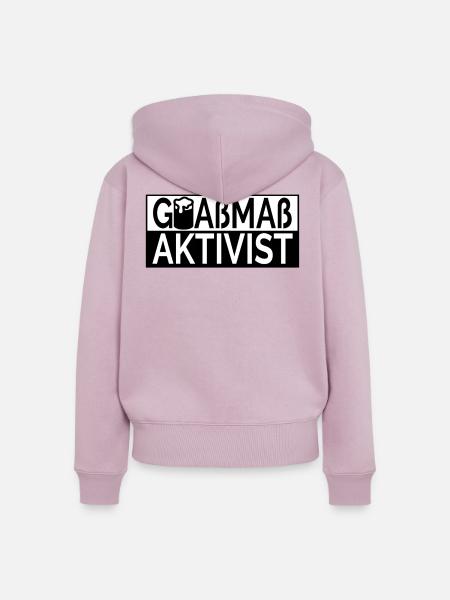 GOAßMAß AKTIVIST - Frauen Premium Bio Zip Hoodie - Altrosa