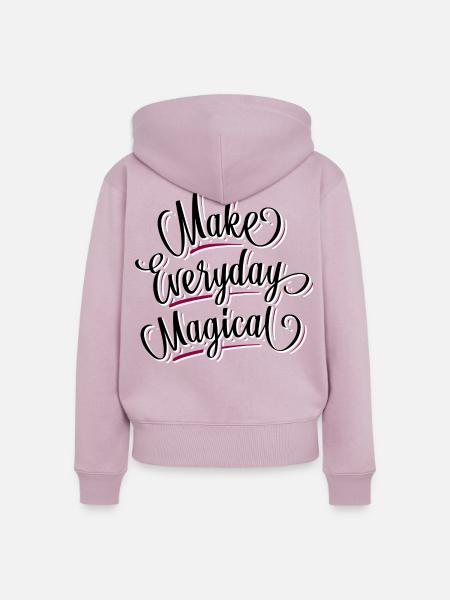 Magisch - Magic - Mädchenhaft - Carpe Diem - Frauen Premium Bio Zip Hoodie - Altrosa
