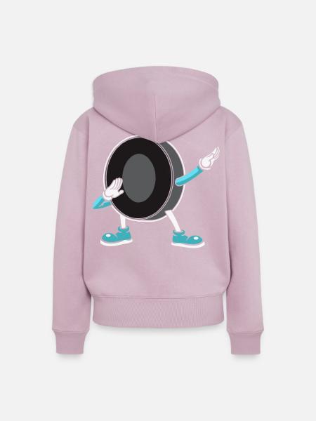 Eishockey - Frauen Premium Bio Zip Hoodie - Altrosa