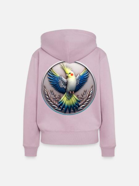 Medaille (02) - Frauen Premium Bio Zip Hoodie - Altrosa