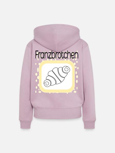 FRANZBRÖTCHEN - Frauen Premium Bio Zip Hoodie - Altrosa