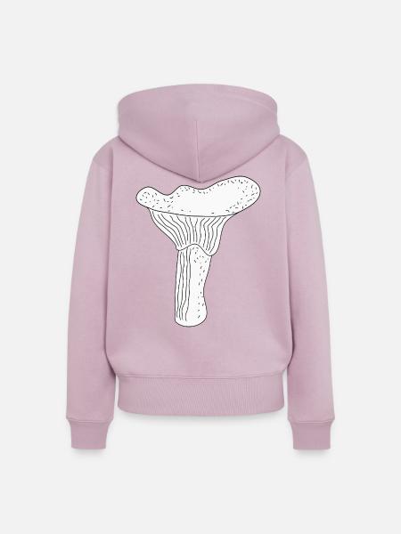 Pfifferlinge Pilze - Frauen Premium Bio Zip Hoodie - Altrosa