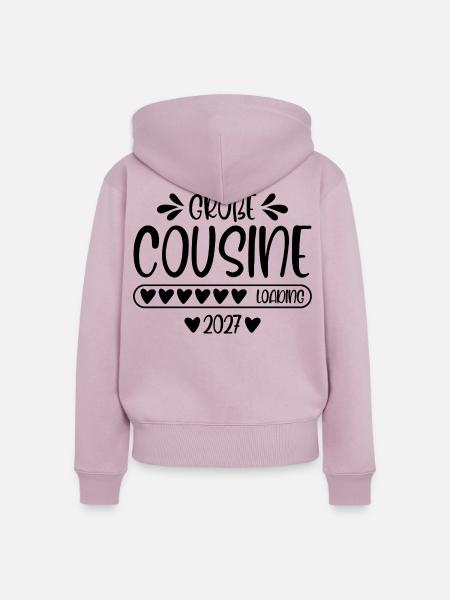 Große Cousine 2027 loading - Frauen Premium Bio Zip Hoodie - Altrosa