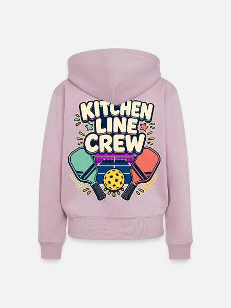KITCHEN LINE CREW Nickerchen - Frauen Premium Bio Zip Hoodie - Altrosa