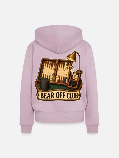 BEAR OFF CLUB - Frauen Premium Bio Zip Hoodie - Altrosa