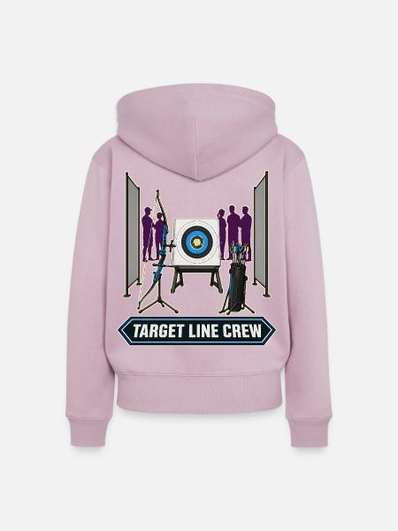 TARGET LINE CREW - Frauen Premium Bio Zip Hoodie - Altrosa
