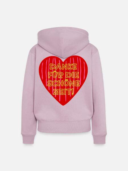 Danke Schöne Zeit - Frauen Premium Bio Zip Hoodie - Altrosa