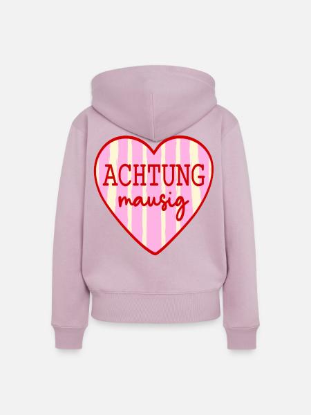Geschenkideen für Freundin, Maus - Frauen Premium Bio Zip Hoodie - Altrosa