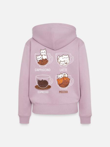 Cattuccino – Kaffeesorten - Frauen Premium Bio Zip Hoodie - Altrosa