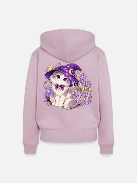 Create Your Own Magic - Frauen Premium Bio Zip Hoodie - Altrosa