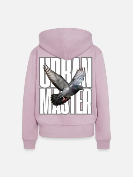 Urban Master Taube - Frauen Premium Bio Zip Hoodie - Altrosa