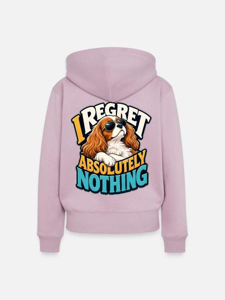 Kavallerier King Charles Spaniel - Frauen Premium Bio Zip Hoodie - Altrosa