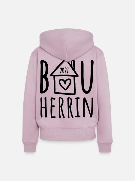 Bauherrin 2027 - Frauen Premium Bio Zip Hoodie - Altrosa