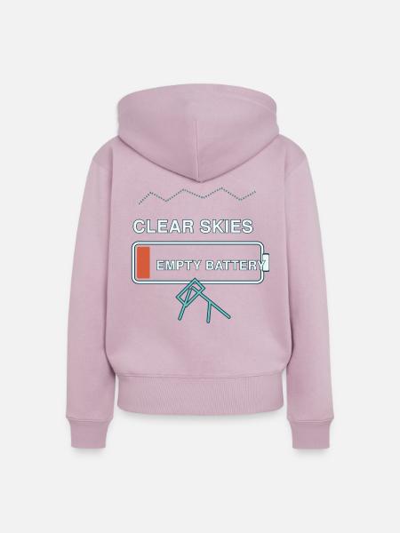 Astronomie — klarer Himmel, leere Batterie - Frauen Premium Bio Zip Hoodie - Altrosa