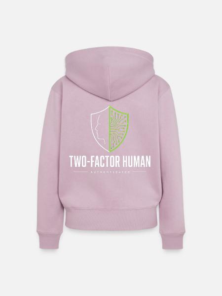 Zwei-Faktor-Mensch - Frauen Premium Bio Zip Hoodie - Altrosa