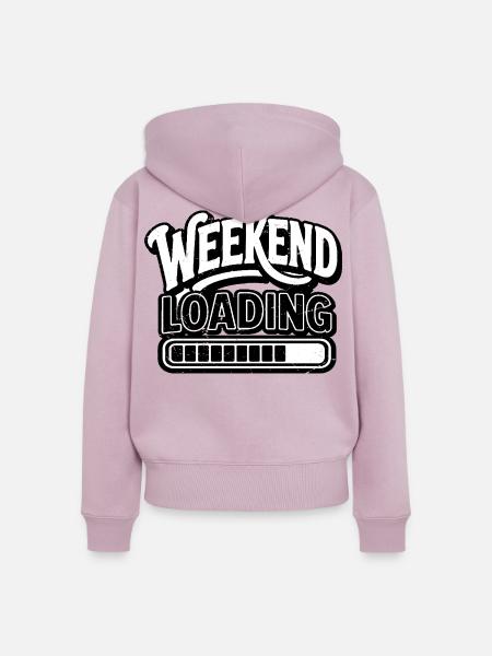 weekend loading - Frauen Premium Bio Zip Hoodie - Altrosa