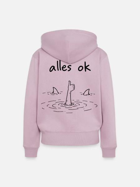 alles ok - Frauen Premium Bio Zip Hoodie - Altrosa