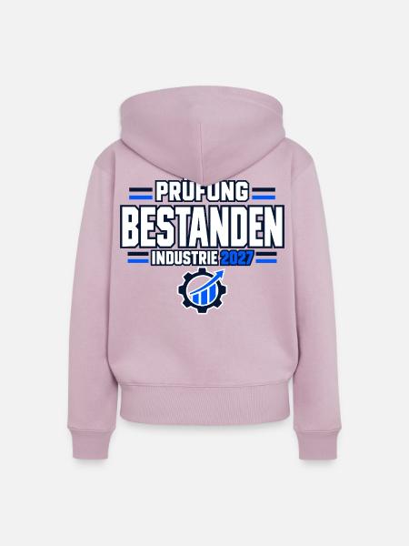 Prüfung bestanden – Industrie Abschluss 2027 - Frauen Premium Bio Zip Hoodie - Altrosa