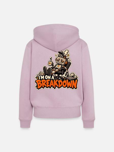 Ich habe einen Zusammenbruch - Frauen Premium Bio Zip Hoodie - Altrosa