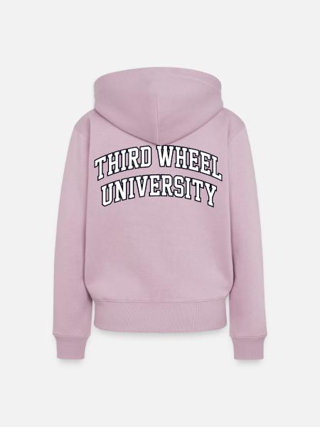 Third Wheel University Logo - Frauen Premium Bio Zip Hoodie - Altrosa