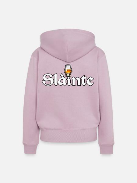 Sláinte Bierglas Design - Frauen Premium Bio Zip Hoodie - Altrosa