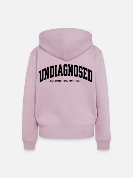 Undiagnosed but something ain`t right - Frauen Premium Bio Zip Hoodie - Altrosa