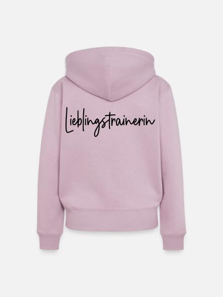 Lieblingstrainerin Trainerin - Frauen Premium Bio Zip Hoodie - Altrosa