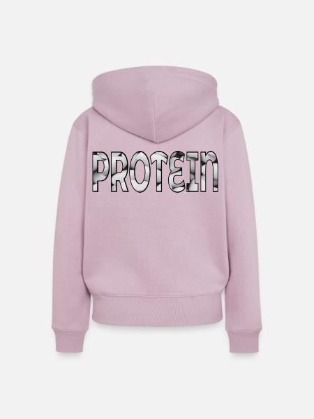 Protein Bohnen - Frauen Premium Bio Zip Hoodie - Altrosa