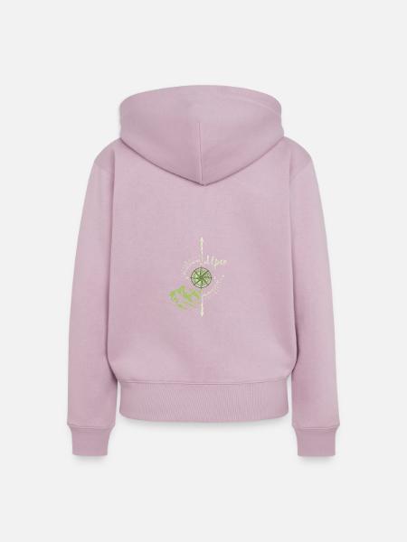 Alpen,Berge,illustration,Kompass - Frauen Premium Bio Zip Hoodie - Altrosa