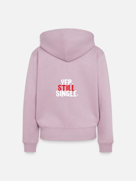 Ja. Immer noch Single. - Frauen Premium Bio Zip Hoodie - Altrosa