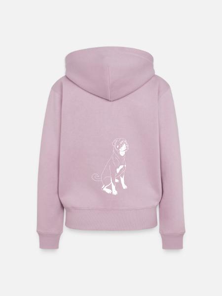 Rottweiler - Frauen Premium Bio Zip Hoodie - Altrosa