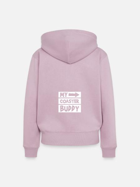 Coaster Buddy Freizeitpark Achterbahn - Frauen Premium Bio Zip Hoodie - Altrosa