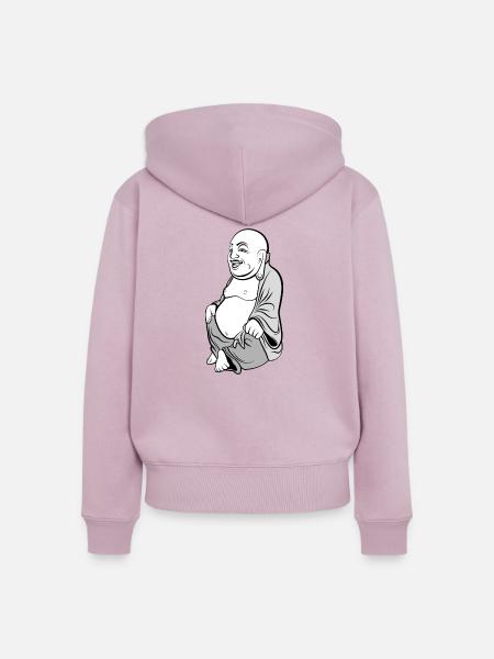 Buddha - Frauen Premium Bio Zip Hoodie - Altrosa