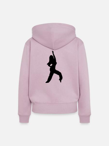 hip hop dancer - Frauen Premium Bio Zip Hoodie - Altrosa