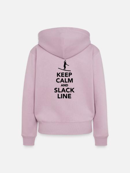 Slackline - Frauen Premium Bio Zip Hoodie - Altrosa