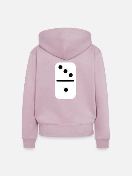 Domino - Frauen Premium Bio Zip Hoodie - Altrosa