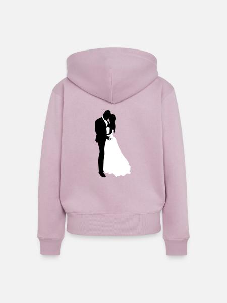 brautpaar 6 Kopie - Frauen Premium Bio Zip Hoodie - Altrosa