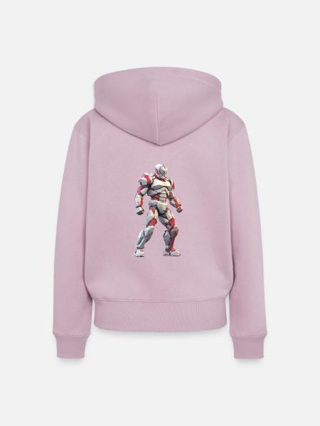 Fighter - Frauen Premium Bio Zip Hoodie - Altrosa