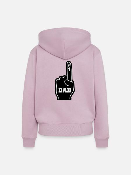 papa - Frauen Premium Bio Zip Hoodie - Altrosa