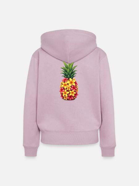 Ananas - Frauen Premium Bio Zip Hoodie - Altrosa