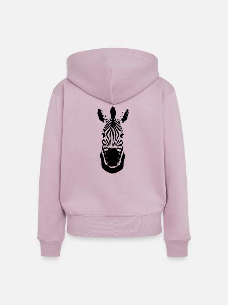 Zebra - Frauen Premium Bio Zip Hoodie - Altrosa