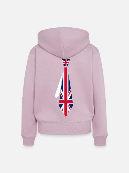 Krawatte Great Britain - Frauen Premium Bio Zip Hoodie - Altrosa