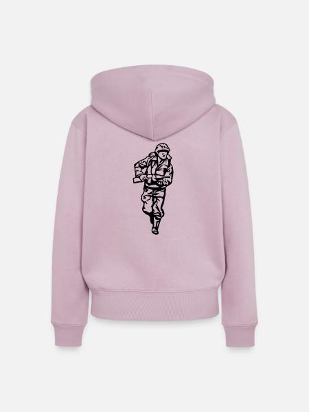 soldat - Frauen Premium Bio Zip Hoodie - Altrosa