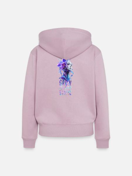 Wechse durch das Rauschen - Frauen Premium Bio Zip Hoodie - Altrosa