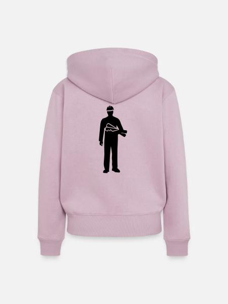 Bauleiter - Frauen Premium Bio Zip Hoodie - Altrosa