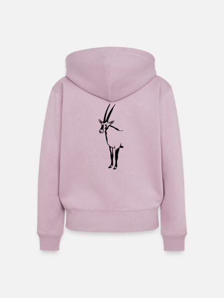 Oryx - Antilope - Antelope - Frauen Premium Bio Zip Hoodie - Altrosa