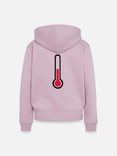 Thermometer - Frauen Premium Bio Zip Hoodie - Altrosa