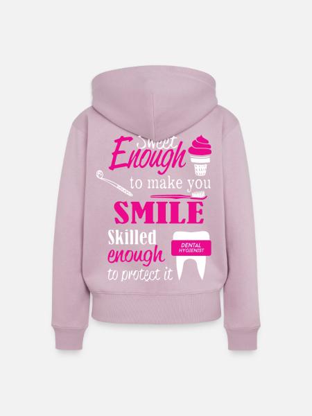 Zahnarzt - Frauen Premium Bio Zip Hoodie - Altrosa