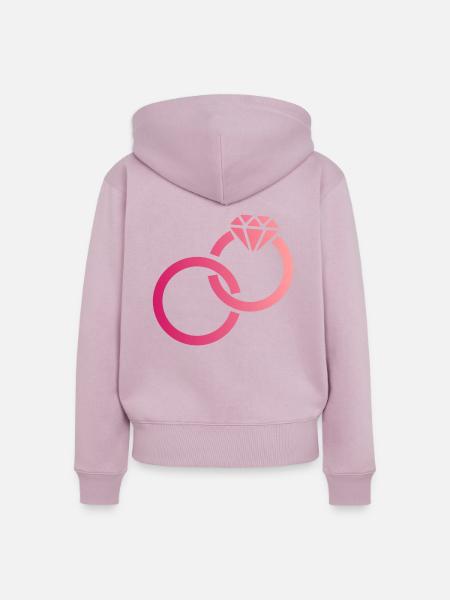 Ehering - Frauen Premium Bio Zip Hoodie - Altrosa