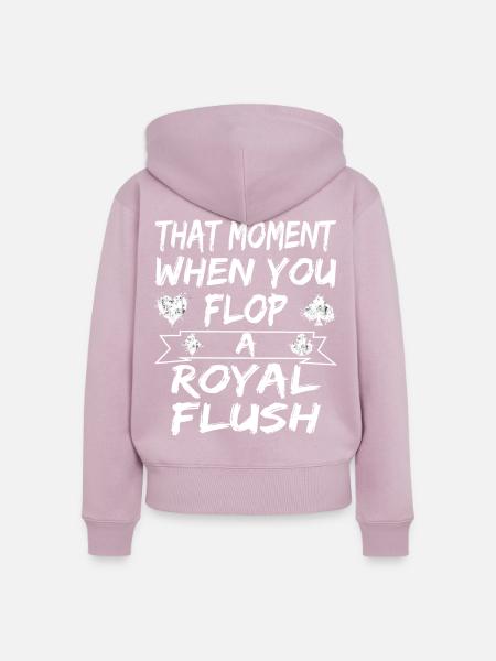 Poker Royal Flush - Frauen Premium Bio Zip Hoodie - Altrosa
